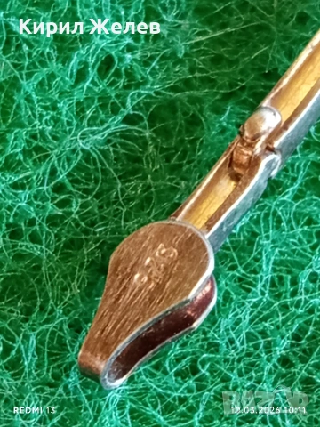 Уникална сребърна гривна позлатена с инкрустирани ЦИРКОНИЙ 21452, снимка 6 - Гривни - 53777828