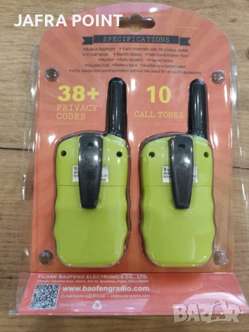 Детска Радиостанция Уоки-Токи Baofeng BF-T3 | Комплект от 2 Броя с Фенер и 3 км Обхват, снимка 7 - Електрически играчки - 53638840