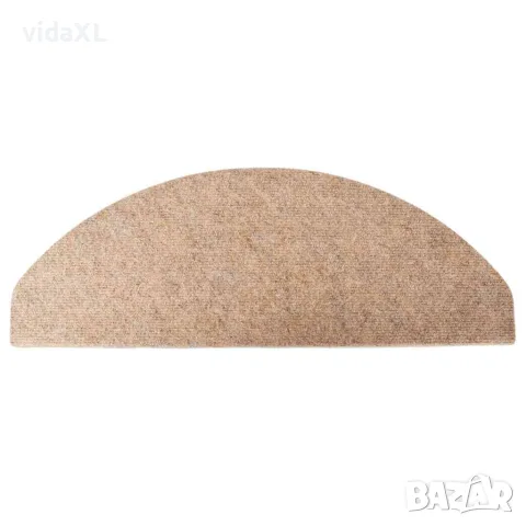 vidaXL Самозалепващи стелки за стъпала, 30 бр, бежови, 65x22,5x3,5 см, снимка 6 - Изтривалки - 56147147