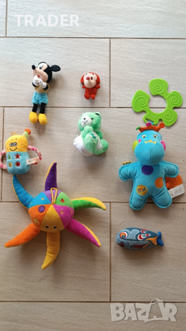 плюшена плюшени  сетивна играчка крава - K”s KIDS Mickey Mouse октопод риба мече, снимка 7 - Рисуване и оцветяване - 18803084