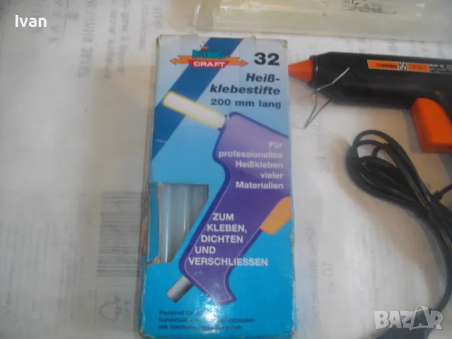 30W MEISTER CRAFT НЕМСКИ ЕЛЕКТРИЧЕСКИ ПИСТОЛЕТ ТОПЛО ЛЕПЕНЕ СИЛИКОН С 2 ПАКЕТА НЕМСКИ ПРЪЧКИ СИЛИКОН, снимка 6 - Други инструменти - 48603971