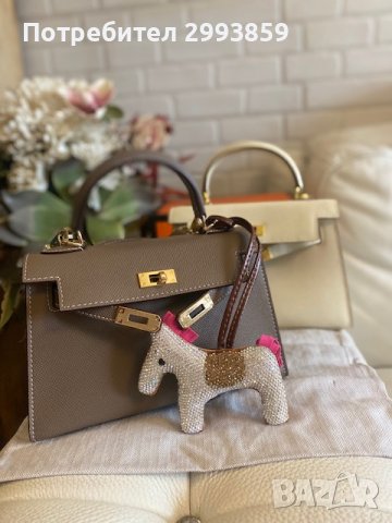 Чанта Кели*ЕРМЕС 25см*Hermes Kelly Mini*Epsom Leather Gold Hardware, снимка 13 - Чанти - 40729983