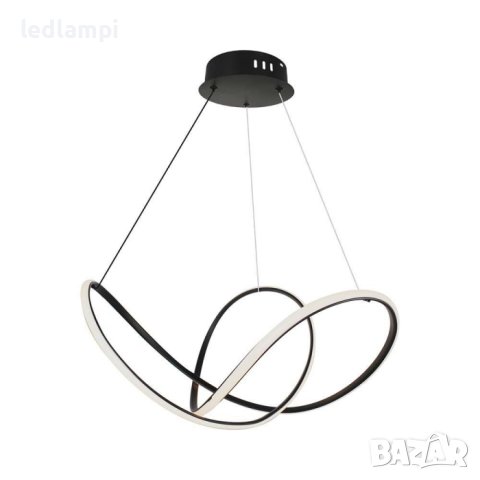 LED Полилей 50W Черен Топло Бяла Светлина, снимка 1 - Полилеи - 41678703