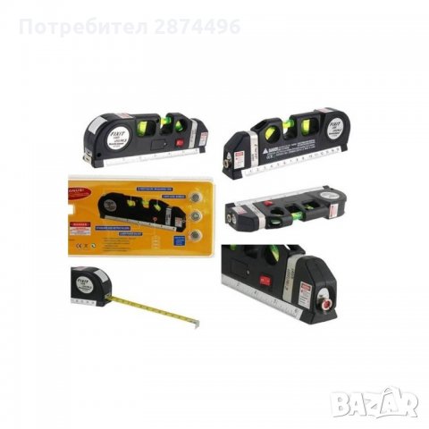 0218 Многофункционален лазерен нивелир с ролетка, снимка 4 - Измервателни инструменти - 35820308