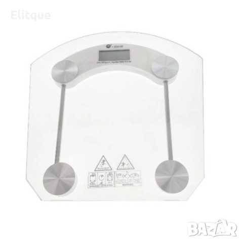 Дигитален телесен кантар, максимум 180 кг, платформа 325x325 мм, автоматичен старт и стоп, прозрачно, снимка 5 - Други стоки за дома - 52901450