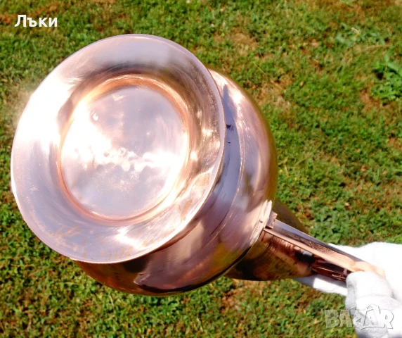 Медна кана,релефно писана,чиста червена мед. , снимка 8 - Антикварни и старинни предмети - 51265943