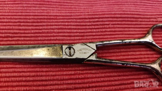 Стара ножица Mann & Federlein, Solingen. , снимка 3 - Антикварни и старинни предмети - 39862797