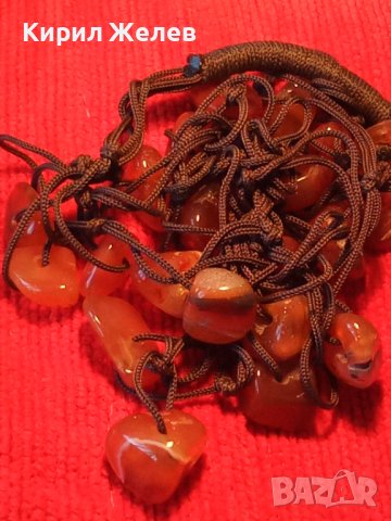 ОГЪРЛИЦА КОЛИЕ НАТУРАЛЕН СКЪПОЦЕНЕН КАРНЕОЛ РЪЧНА НАПРАВА ГРЪНЧ АРТ СТИЛ 22821, снимка 10 - Колиета, медальони, синджири - 33423055