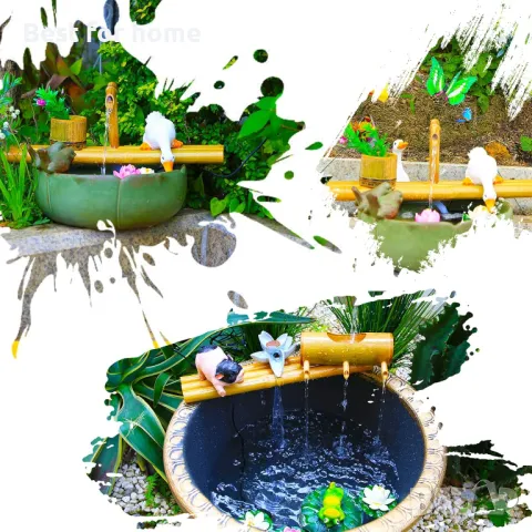 SUJFEE Соларен фонтан с щипки и комплект от 7 дюзи, снимка 5 - Градински мебели, декорация  - 50334334