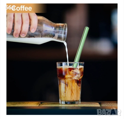 Комплект от 7 стъклени сламки за многократна употреба, снимка 4 - Други стоки за дома - 51478912