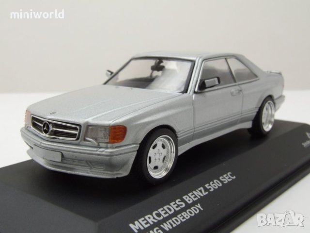 Mercedes 560 SEC AMG Widebody 1990 - мащаб 1:43 на Solido моделът е нов в PVC дисплей-кейс