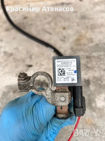 A1665420118. Минусова клема за Мерцедес Ц-класа W204. OM651, снимка 2 - Части - 50245263