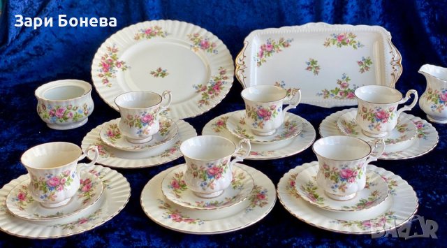 Сервиз Royal Albert Moss Rose Bone China, снимка 1