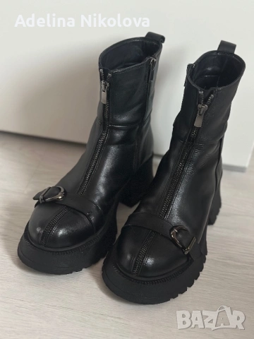Дамски боти естествена кожа, снимка 4 - Дамски боти - 53054583
