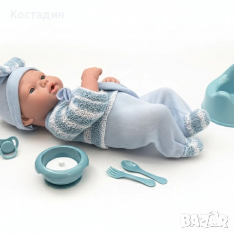 Реалистично бебе с аксесоари - 39см