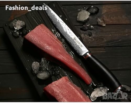 Нов 8 инчов Нож за дърворезба дървена дръжка с кожена обвивка Дом Кухня, снимка 2 - Други - 42446010