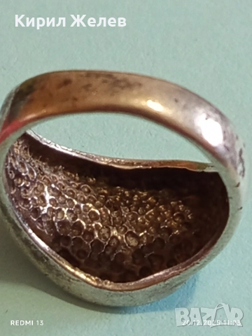 СРЕБЪРЕН АНГЛИЙСКИ СТИЛ АРТ НУВО СТИЛ ПРЪСТЕН 52354, снимка 7 - Пръстени - 52855737