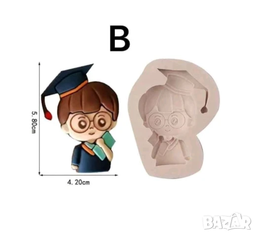 Молд абитуриенти 4 вида, снимка 5 - Форми - 51112912