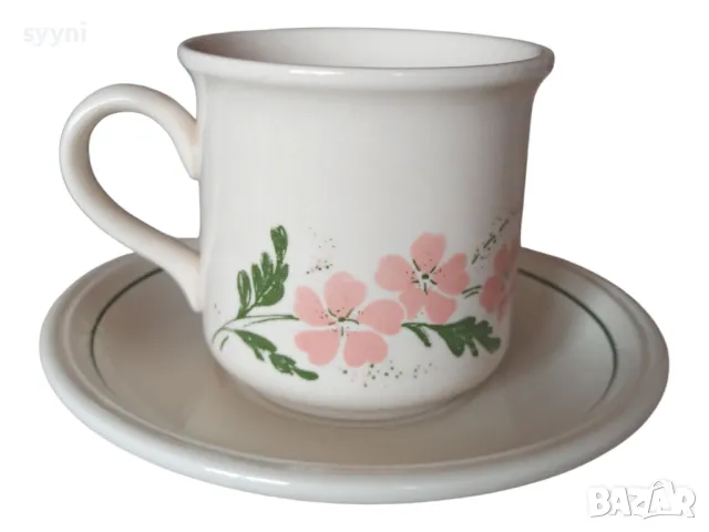 Сервиз за закуска от Biltons England ,,Розови цветя"., снимка 4 - Сервизи - 49665321