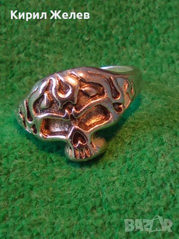 ЕФЕКТЕН ПОСРЕБРЕН НЕОГОТИЧЕСКИ ПРЪСТЕН от НЕРЪЖДАЕМА БЛАГОРОДНА СТОМАНА 17404, снимка 4 - Пръстени - 40567004