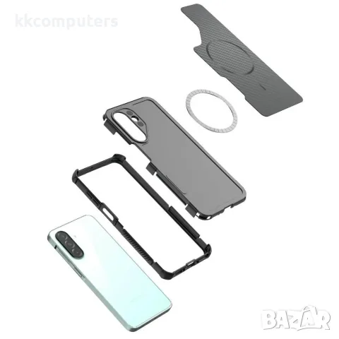 За Samsung Galaxy A27 5G Магнитен TPU PC Калъф Carbon Fiber с Подсилени Ъгли и Скрийн Протектор – 4 , снимка 5 - Калъфи, кейсове - 55852781