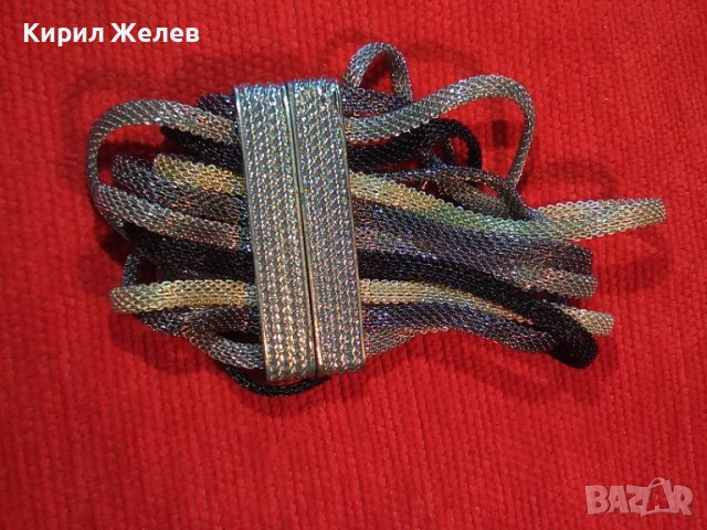 КРАСИВА СТИЛНА ФЕШЪН ГРИВНА от СРЕБРИСТА БЛАГОРОДНА НЕРЪЖДАЕМА СТОМАНА с МАГНИТНА ЗАКОПЧАЛКА 26544, снимка 4 - Гривни - 41753233