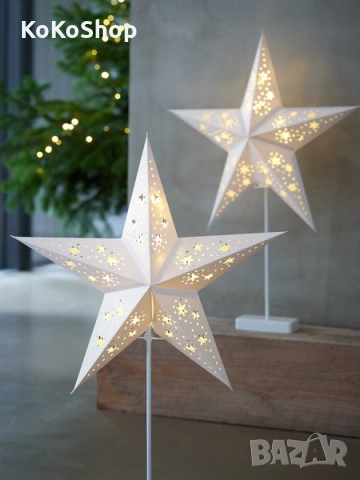 Светеща коледна звезда-66 см./коледна декорация/коледна украса