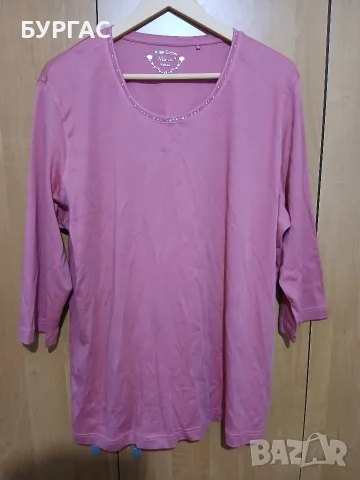 3xl Розова памучна блузка 