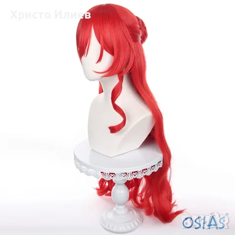 Перука за косплей Himeko Genshin Impact Navia с дълга коса 2 вида, снимка 10 - Аксесоари за коса - 55664818