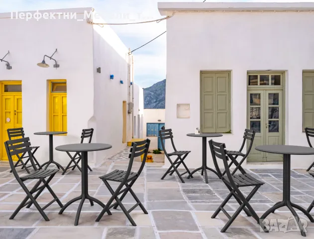 Красив сгъваем здрав полипропиленов стол с фибростъкло за тераса,балкон,веранда,занималня,детска , снимка 3 - Градински мебели, декорация  - 48322941