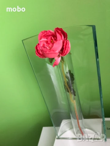 Стъклена ваза , марка PHILIPPI / Германия. 