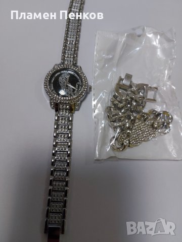 Луксозни кварцови ръчни часовници комлект с гривна, снимка 5 - Дамски - 44261940