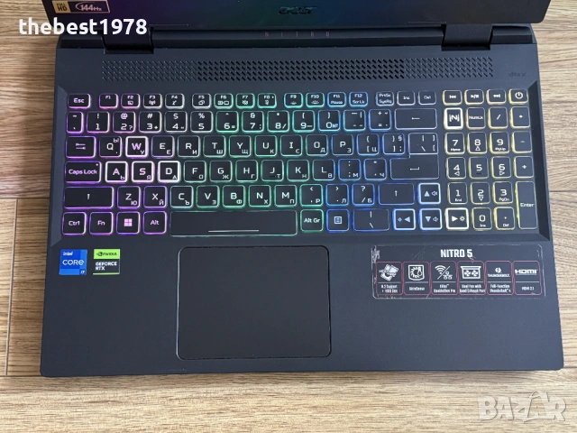 144Hz Nitro`Core i7-12650H/RTX 4050/16GB DDR5/512GB NVMe/Full HD IPS/Бат 6ч, снимка 4 - Лаптопи за игри - 53347441