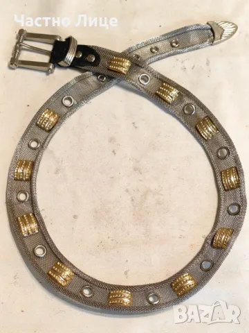 Метален Дамски Колан със Златни Елементи