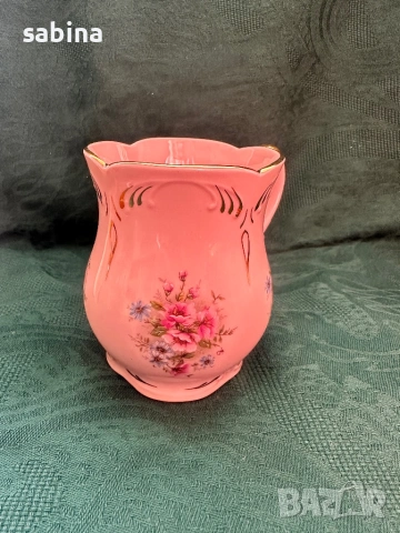 Чаша мъг за чай, мляко, кафе от чешки розов порцелан, снимка 2 - Чаши - 53746103