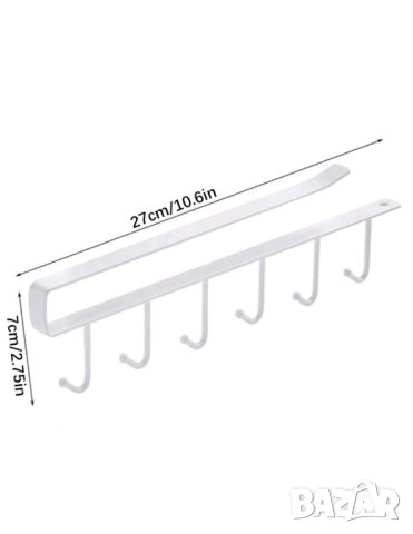 Метална закачалка с куки за кухненски шкаф, снимка 3 - Други - 41872577