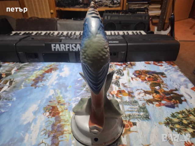 Рядка българска лампа порцелан Папагал, снимка 7 - Статуетки - 51085373