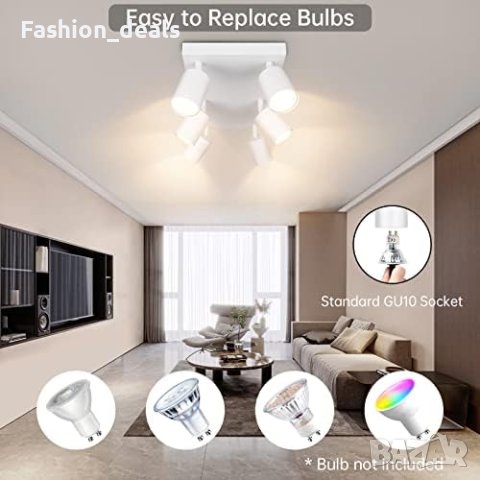 Нов регулируем 6-посочен таванен прожектор LED лампи Кухня Офис Коридор, снимка 7 - Лампи за таван - 41752853