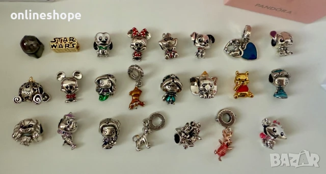 S925 Сребърни талисмани Pandora ALE - Disney , Mickey , Ариел и други, снимка 9 - Бижутерийни комплекти - 50666451
