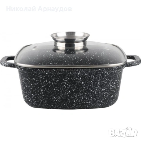 Тенджера-Ростер Voltz OV54323C26A, 26x26x10.5см.\5.4л., Лят алуминий, Мраморно-керамично покритие 