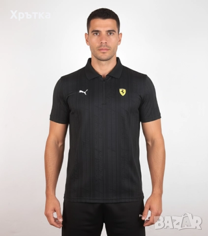 Puma x Ferrari - Оригинална мъжка тениска с яка размер M, снимка 2 - Тениски - 50392247