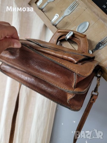 BEL SAC винтидж чанта ЕСТЕСТВЕНА КОЖА,, снимка 8 - Чанти - 41000596