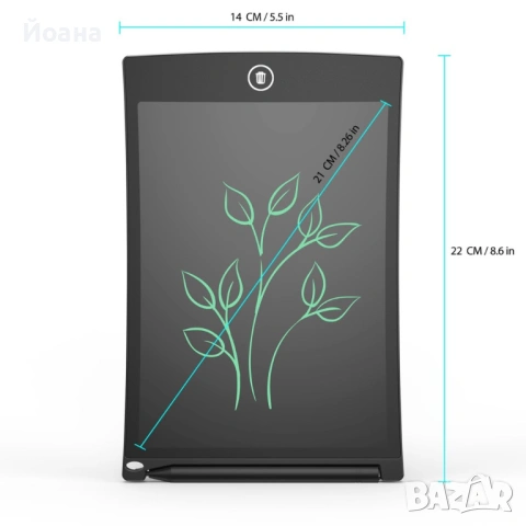 LCD Таблет за рисуване и писане angmno 8.5, снимка 4 - Таблети - 53200651