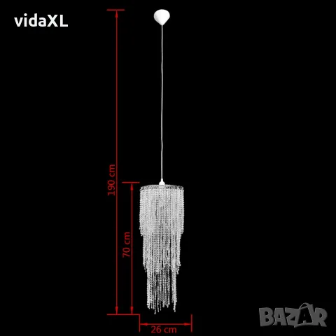 vidaXL Пендел полилей 26x70 см, снимка 9 - Полилеи - 56146310