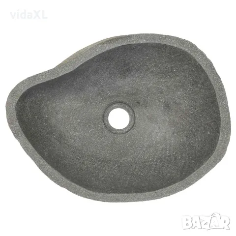 vidaXL Мивка от речен камък, овална, (37-46)x(29-36) см, снимка 7 - Мивки - 56146432