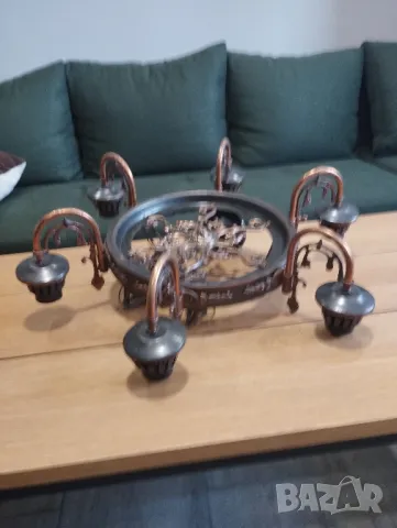 Стар полилей от ковано желязо., снимка 9 - Антикварни и старинни предмети - 49027273