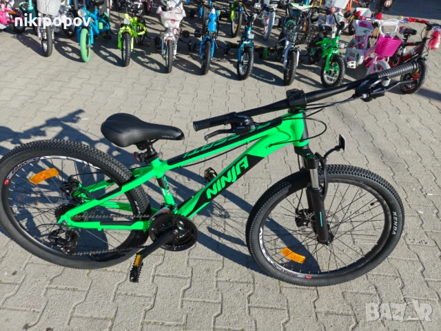 PASSATI Алуминиев велосипед 24" NINJA зелен, снимка 3 - Велосипеди - 53830694