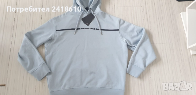 Armani Exchange A/X Milano Cotton  Oversize Mens Size S / M НОВО! ОРИГИНАЛ! Мъжкo Худи!