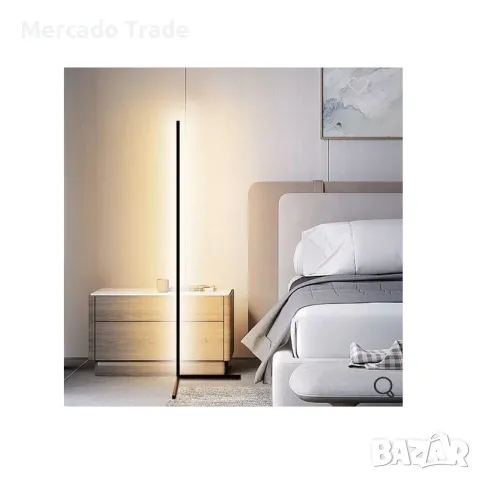 Декоративна настолна ъглова лампа Mercado Trade, LED RGB осветление, Черен