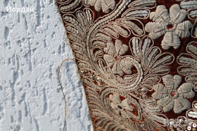 Богато украсен ръкав от носия сребърна сърма, снимка 5 - Антикварни и старинни предмети - 40834434